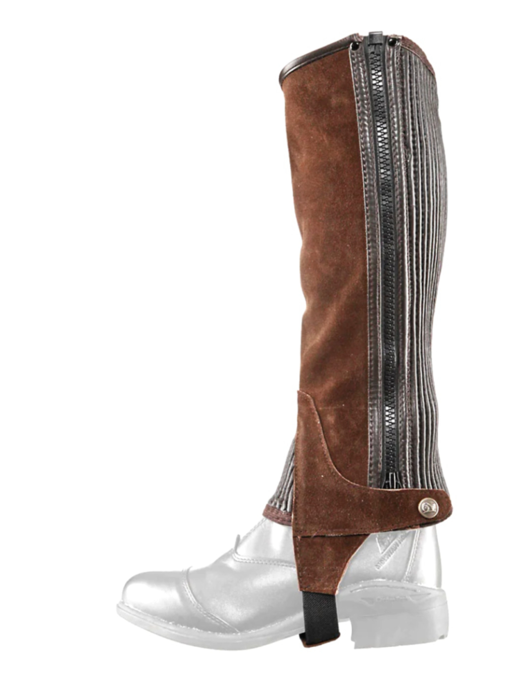 Ovation XL Ribbed Brown Suede Half Chap equestrian India